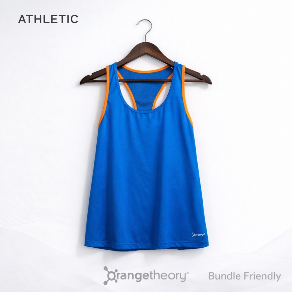🔥 Orangetheory Racerback Performance Tank | Blue/Orange | Size S - Picture 3 of 7